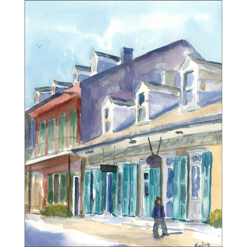 "Early Morning on Royal Street" Giclee Art Prints - Marina's Watercolors