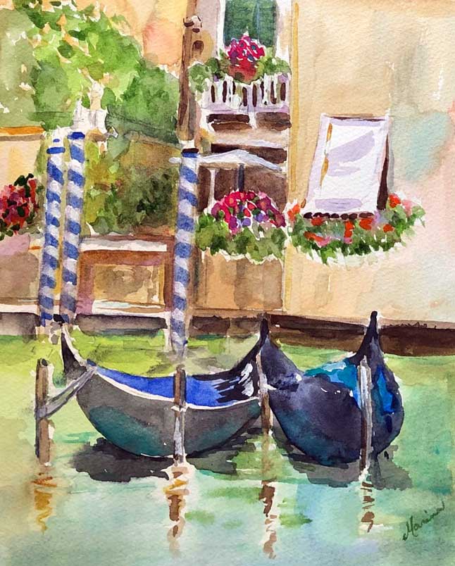Colorful Venice - Original Watercolor - SALE