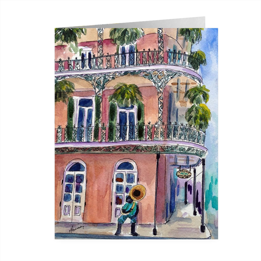 "Forever Nola" 4.25 x 5.5 Folded Card - Marina's Watercolors